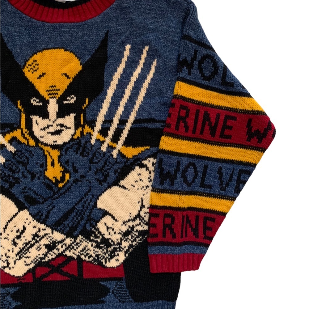 RARE Vintage 90s 1994 Marvel Wolverine Crew Neck Sweater - Picture 5 of 11